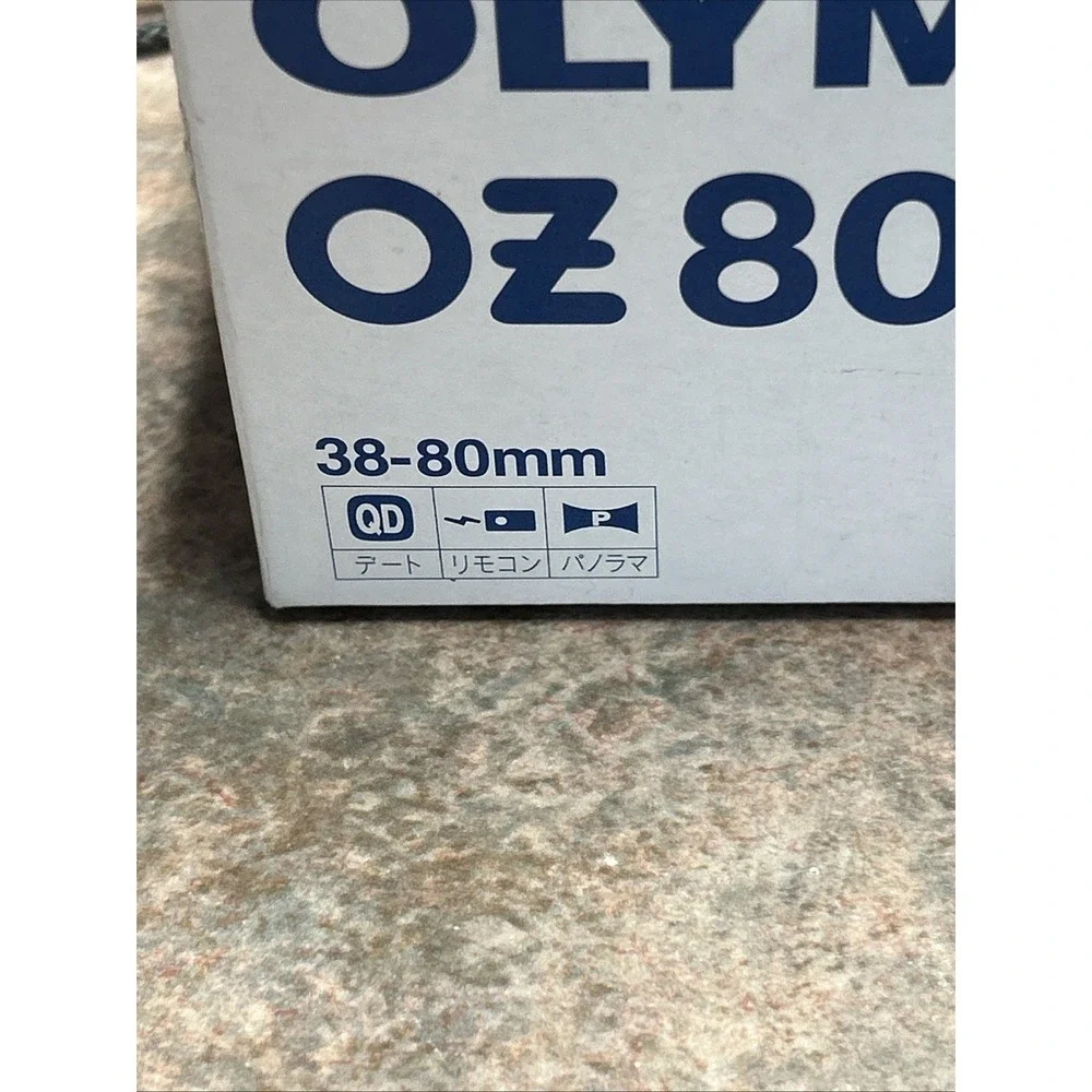 Olympus OZ 80S 35mm Film Camera Silver Point & Shoot AF w/ Box & Remote PARTS